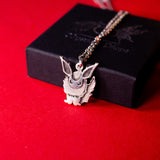 Flareon Pokèmon Silver plated necklace pendant, love and friendship jewelry gift, Eevolution lover 