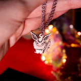 Flareon Pokèmon Silver plated necklace pendant, love and friendship jewelry gift, Eevolution lover 