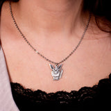 Flareon Pokèmon Silver plated necklace pendant, love and friendship jewelry gift, Eevolution lover 