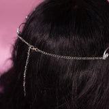 Liriel fantasy elven tiara, bridal wedding festival silver crown with purple rhinestones for costumes, photo shoot LARP