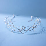 Railan fantasy elven tiara, bridal wedding festival silver crown for costumes, photo shoot prop and larp
