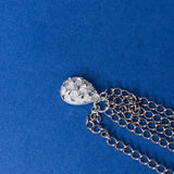 Aranel Elven Celtic tiara with silver stainless steel chains and drop pendant