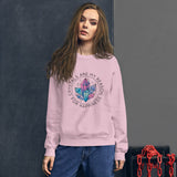 Crystals are my happiness white, light blue or pink sweatshirt long sleeve pullover sweater, cute birthday christmast gift for crystal lover witch