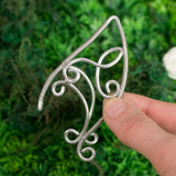 Gaerys ear cuff elfic silver stainless steel earrings no piercing elf elvish elven forest queen cosplay costume