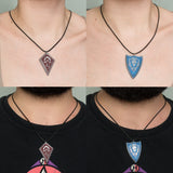 Horde and Alliance from World of Warcraft necklace pendant in resin and aluminum powder