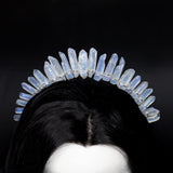 Lucis Caelum crystal headband bridal crown quartz