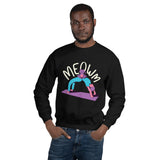 Meowm yoga cat unisex black or indigo blue sweatshirt long sleeve pullover sweater