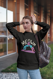 Meowm yoga cat unisex black or indigo blue sweatshirt long sleeve pullover sweater
