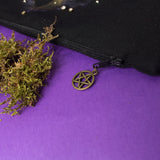 Morgana bag pochette for small objects and make up in fabric with real hand embroidered crystals