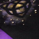 Morgana bag pochette for small objects and make up in fabric with real hand embroidered crystals