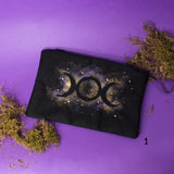 Morgana bag pochette for small objects and make up in fabric with real hand embroidered crystals
