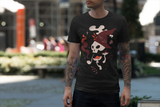 Skull with hat pipe and mushroom unisex halloween t-shirt goth alternative outfit Christmas birthday witch tee black navy gothic creepy cute spooky