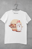 Sushi sleeping lover unisex white or black t-shirt for japan food enthusiast, cute outfit gift for birthday Christmas, funny shirt