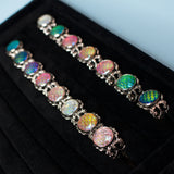 Thalion ring with adjustable metallic base and resin scale gem mermaid dragon