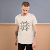 Trasmutation symbol unisex soft beige t-shirt, cute spooky Halloween birthday christmas gift