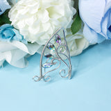 Rhys ear cuff elfic silver stainless steel earrings with gemstones no piercing elven style for fair cosplay costume light silver clear teardrop rhinestone