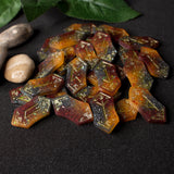 colorful viking runes birthday gifts, role play fair female present, druid green witch aesthetic art, white magic male magick resin stone set, unique lightweight elfic fantasy protection, tricolor celtic medieval pagan engraved nordic norse divination, elder futhark witchcraft, fire element