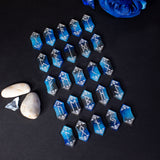 Waterfall Viking Elder Futhark runes set. Colorful viking runes birthday gifts, role play fair female present, druid green witch aesthetic art, white magic male magick blue resin stone set, unique lightweight elfic fantasy protection, tricolor celtic medieval pagan engraved nordic norse divination, elder futhark witchcraft, water blue element