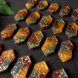colorful viking runes birthday gifts, role play fair female present, druid green witch aesthetic art, white magic male magick resin stone set, unique lightweight elfic fantasy protection, tricolor celtic medieval pagan engraved nordic norse divination, elder futhark witchcraft, fire element