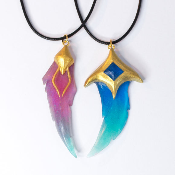 Star Guardian Xayah and Rakan necklace from League of Legends LOL friendship pendants gift champion handmade