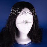 Erhyan fantasy face jewel, bridal wedding festival silver or gold nose filigree jewelry for costumes, photo shoot LARP