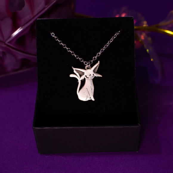 Espeon Pokèmon Silver plated necklace pendant, love and friendship jewelry gift, Eevolution lover 