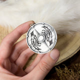 Assassin's Creed Valhalla shield Vikings necklace pendant, keyring or pin ravens resin aluminum powder