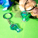 acrylic bulbasaur necklace green stainless steel charm venusaur evolution jewelry ivysaur pokeball pendant go trainer geek jewel nickel free metal accessory pokemon holo cosplay chain transparent holographic choker adult geekery aesthetic best friend idea gifts nerd gamer girlfriend present boyfriend birthday gift starter cool fun style