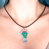 acrylic bulbasaur necklace green stainless steel charm venusaur evolution jewelry ivysaur pokeball pendant go trainer geek jewel nickel free metal accessory pokemon holo cosplay chain transparent holographic choker adult geekery aesthetic best friend idea gifts nerd gamer girlfriend present boyfriend birthday gift starter cool fun style