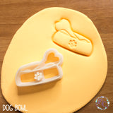 Dog Friend cookie cutters 3d printed set sugar biscuits stamp plastic pet treat bowl