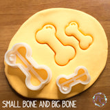 Dog Friend cookie cutters 3d printed set sugar biscuits stamp plastic pet treat small big bones