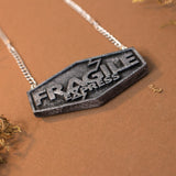 Fragile Express Death Stranding silver resin necklace, pin or key ring sam gift antique effect 