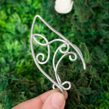 Gaerys ear cuff elfic silver stainless steel earrings no piercing elf elvish elven forest queen cosplay costume 