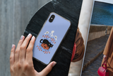 Halloween Iphone Samsung light blue phone cases with pumpkin cat, spooky cute goth gift outfit