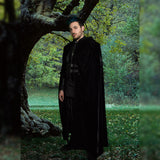 Henry unisex dark glittered blue custom velvet cloak with hoodie king queen goth cosplay warrior wizard witch costume vampire larp rpg fantasy halloween wedding celtic medieval bridal outfit royal viking nordic fair adult high quality renaissance elegant elven pagan clothing red elvish fairy norse green magic witchcraft lotr personalized winter cape