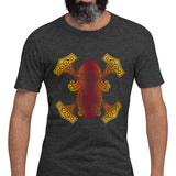 Viking Odin warrior with hammer white, dark grey or black unisex t-shirt, norse male beard tee gift symbol helmet t shirt vegvisir rune tshirt elder futhark crewneck mythology axe apparel red orange yellow unique fantasy clothing tricolor pagan cool best geekery casual short sleeve nordic cotton outfit runic printed streetwear top present birthday best friend anniversary geek adult boyfriend christmas