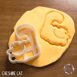 alice in wonderland lover cookie cutter set sugar biscuits stamp 3d printed plastic cheshire cat