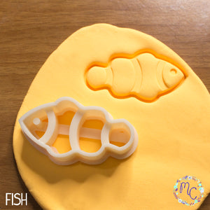 beach sea lover cookie cutter set sugar biscuits stamp 3d printed plastic clown fish