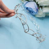 Taran elfic tiara in silver stainless steel vikings lagaertha cosplay hair accessory crown headband circle