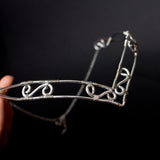 Beruthiel Elfic Viking tiara in silver stainless steel medieval celtic elf queen princess of the forest woodland