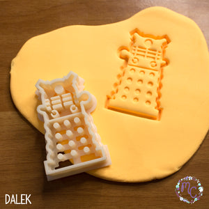 doctor who dr whovian cookie cutter set sugar biscuits stamp 3d printed plastic gallifrey dalek 