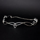 Calien Elfic Celtic tiara in silver stainless steel elvish wire for elf pixie weddings costume