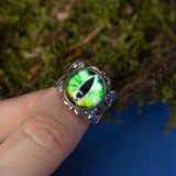 monster eye green with metallic silver base