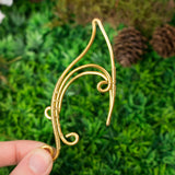 Alyon ear cuff elfic gold stainless steel earrings woodland elven style jewelry fairy gift