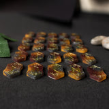 colorful viking runes birthday gifts, role play fair female present, druid green witch aesthetic art, white magic male magick resin stone set, unique lightweight elfic fantasy protection, tricolor celtic medieval pagan engraved nordic norse divination, elder futhark witchcraft, fire element 