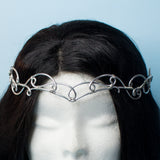 Taran elfic tiara in silver stainless steel elf pixie weddings costume bride