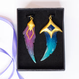 Star Guardian Xayah and Rakan necklace from League of Legends LOL feather weapon jewel