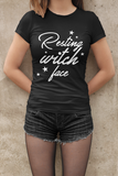 Resting witch face black woman t-shirt, Halloween tee, goth girl gift, cute Halloween shirt, party outfit, Wicca birthday