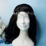 Taran elfic tiara in silver stainless steel elven crown arwen lord of the rings theme wedding party