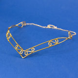 Declan Elfic Viking tiara in gold stainless steel wire gold crown for elf pixie weddings costume